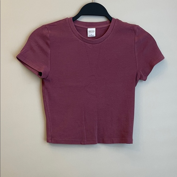 Aritzia Tops - Aritzia HomeStretch™ Rib Crew Waist T-Shirt